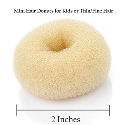 Beaute Galleria Hair Donut Bun Maker Ring Style Mesh Chignon Ballet Sock Bun (Mini, Beige/Blonde) #TOP1