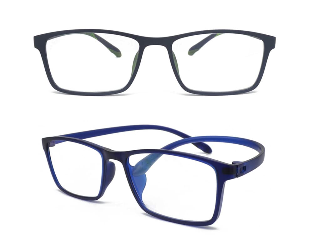 MCOORN Gafas de Lectura Flexibles Ligeras, Anchas Anti Luz Azul (Pack 2)