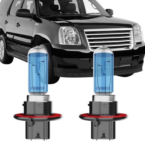 Image of Halogen Headlight Bulbs Compatible with GMC Yukon Hybrid 2008-2013, H13 High Low Beam Combo, 6000K White,Plug and Play, Pack of 2