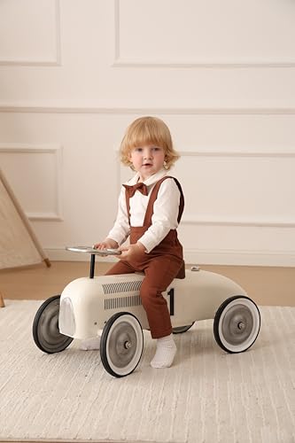 Image of Newborn Baby Boy Clothes Gentleman Wedding Suit Infant Outfits Formal Dress Shirt+Bowtie+Suspender Pants