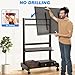 Rfiver Heavy Duty Rolling TV Stand with Wheels for Most 40-86 Inch TVs up to 150lbs, Height Adjustable Mobile TV Stand with Shelf, Floor TV Stand for Living Room, TV Cart Max VESA 600x400mm (Black)