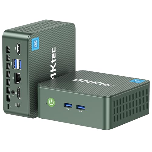 GMKtec G3 Plus N150 Mini PC Intel Twin Lake N150 3.6GHz(stärkerer N100) 16GB DDR4 RAM 512GB M.2 NVME SSD, Mini Computer 4K Dual HDMI/WiFi 6/BT5.2/2.5G LAN, Micro PC für Business/Heimkino/Schule Win 11