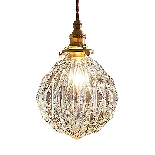 Lustre industriel vintage E27 pour remplacer un plafonnier terne par un globe art déco 15cm