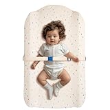 Tiny Marvels Baby Changing Pad, Changing Pad for Dresser with Non-Skid Bottom & Strap, Soft Washable Cover, Breathable Foam with Safe Contoured Shape Changing Table Pads, Standard Size