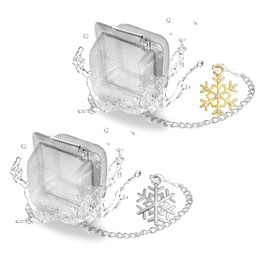PUSCOBSY Snowflake Stainless Steel Tea Ball Set