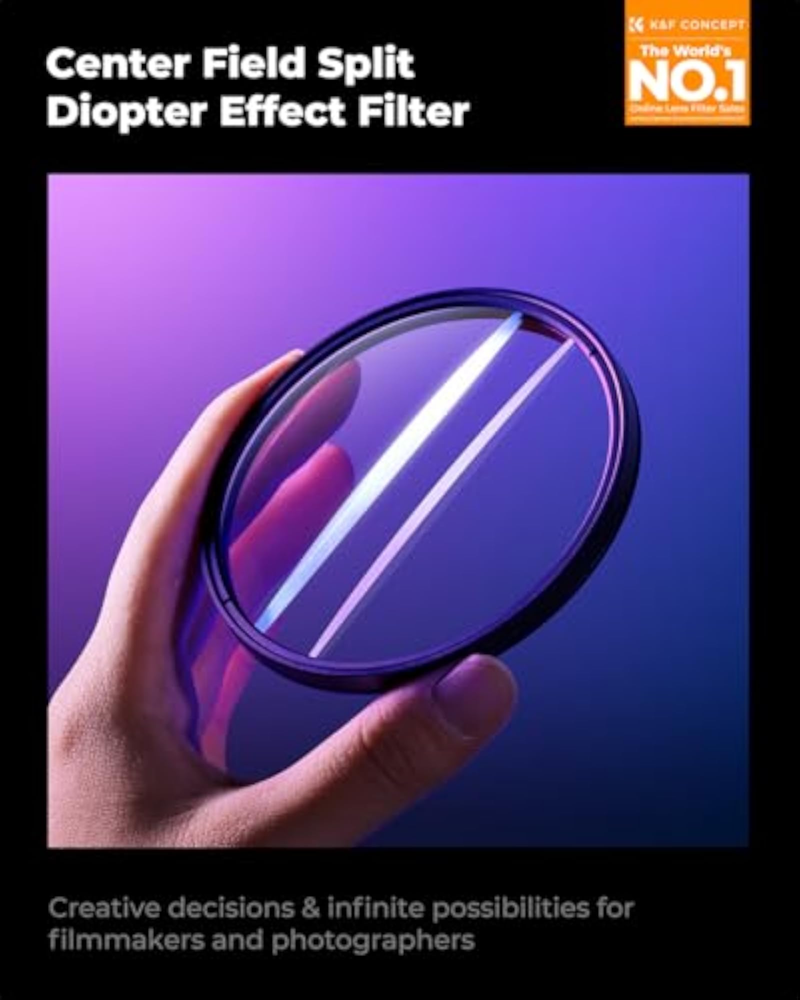 67mm Center Field Split Diopter Effect Filter for Camera Lens