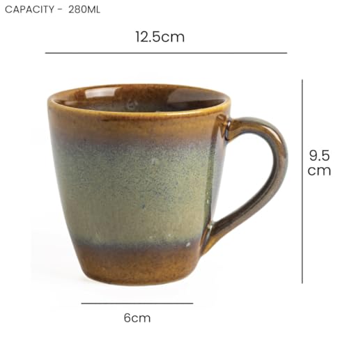 Image of Sipologie Artisan Ceramic Coffee Mug 280ml,Set of 2 - Autumn Horizon