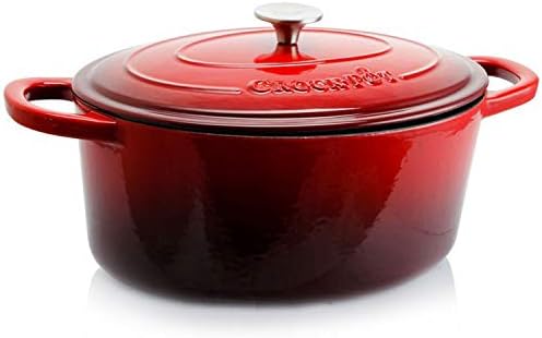 Crock Pot Artisan 7 Quart Enameled Cast Iron Dutch Oven Oval