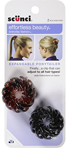 Conair Scunci Effortless Beauty Ponytailer, Expandable 2 ea (Pack of 2)