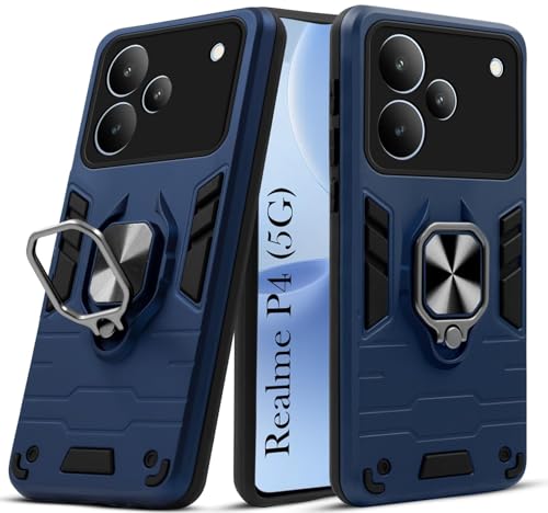 Image of Jkobi Hybrid Armor Back Cover Case for Realme P4 (Shockproof Dual Layer Polycarbonate |Ring Holder Kickstand)