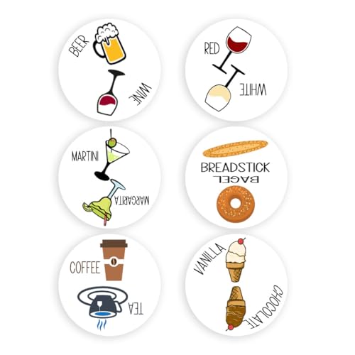 Tennis Racquet Butt Sticker, Spin for Serve Sticker, Tennis Racket Cap Decal (Food and Drink I)