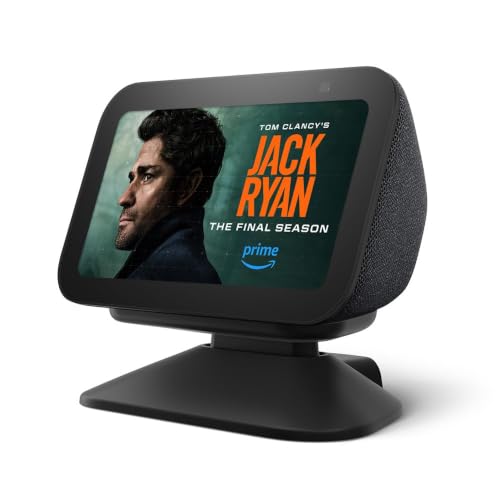 Amazon Echo Show 5 (newest model) with Adjustable Stand with USB-C Charging Port, Charcoal, with Alexa+ Early Access