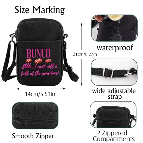 Funny Bunco Prize Gift Can't Talk and Roll at the Same Time Crossbody Bag Bunco Dice Game Gift3