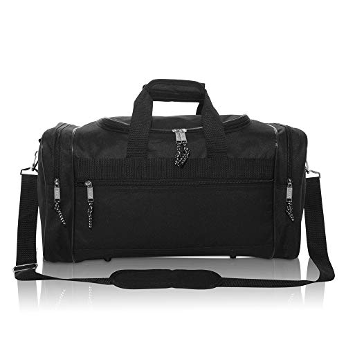 DALIX Blank Duffle Bag Duffel Bag in Black Gym Bag
