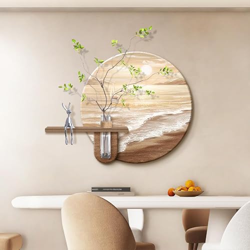 Mural decorativo para pared, escultura de piedra arenisca con jarrón para sala de estar, pasillo, oficina