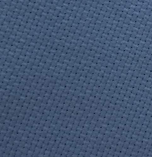 Image of 19 inch x 28 inch 14CT Counted Cotton Aida Cloth Cross Stitch Fabric (Jeans Blue)