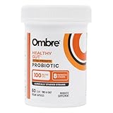 Ombre Healthy Gut Probiotics for Digestive Health 100 Billion CFU - Prebiotics and Probiotics for Women & Men with Lactobacillus Acidophilus & Digestive Enzymes, Gut Health Support, Vegan, 30 Servings