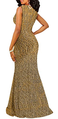 Image of Formal Long Sleeve Dress for Women Sequin Bodycon Ruched Sparkly Dresses