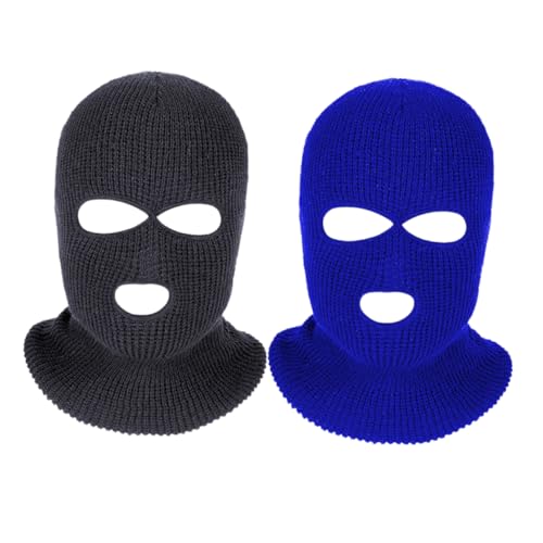 LIFKOME 2 piezas Mascarilla de Lana para Hombres y Mujeres, Caliente y Transpirable para Ciclismo, Correr y Deportes al Aire Libre, Clima Frío miniatura 1
