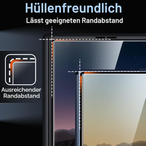 JETech 9H+ Front Schutzfolie + Kameraschutz für iPhone Duo, 2+2 Stück – Ansicht 7