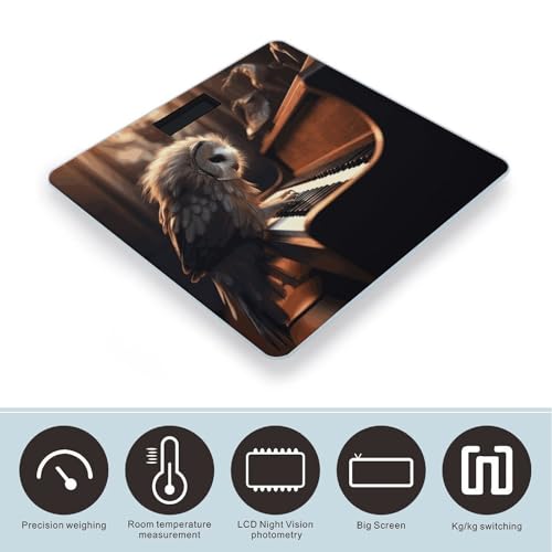 Báscula digital de baño precisa con pantalla LCD grande miniatura 3