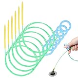 6 Pz Stura Lavandini e Scarichi, 90 cm Spirale Sonda Sturatubi, Sturalavandini Disgorgante Lavandino Stura Lavandino Strumento Professionale, Stura Tubi di Scarico per Pulizia Bagno Vasca Doccia