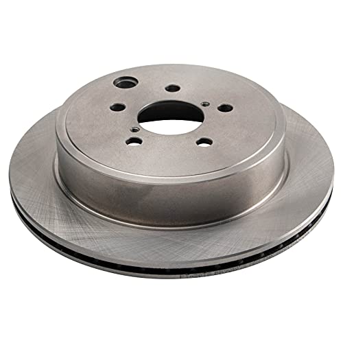 Image of TRQ Rear Brake Pad and Rotor Set Semi Metallic Rotors Compatible with 2010-2014 Subaru Legacy
