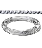 cable de acero plastificado de 5mm Wolfpack 1120115 - Cable Galvanizado 5 mm (rollo 25 m), no elevación