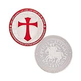 1 Oz .999 Fine Pure Silver Layered Steel Coin Knights Templar - Grace Specialty 038