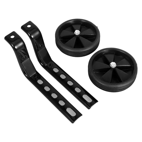 Ruedas Auxiliares para Bicicleta, Estabilizadores de Entrenamiento Silenciosos de Acero Negro Reforzado, Juego con Patas de Soporte para Bicicletas de 12 a 20 pulgadas miniatura 1