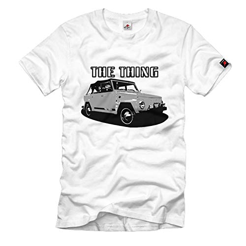 T-shirt The Thing 181 gris et blanc pour véhicule militaire ouvert en taille M #730