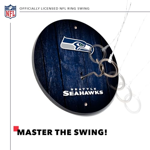 Solid Wood NFL Hook & Ring Toss Set with Direct Print HD Team Graphics – Easy Hang Hook and Ring Toss Target – Great Gift for Any Football Fan! Ring Toss Family Game for a Game Room, bar or Garage! by Wild Sports - Used condition - Image 3