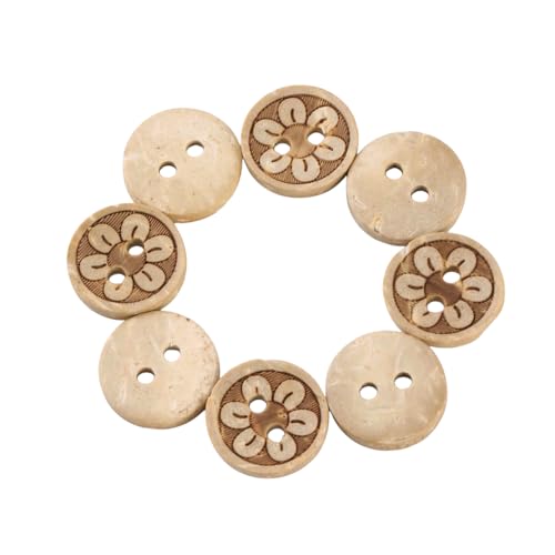 Boutons coquillage noix de coco fleur 13mm pour travaux manuels et bijoux fait main x20 - 4