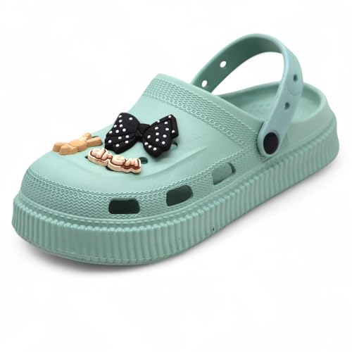 Image of SVAAR Fashionable Comfortable Lightweight Platform Heels Clogs for Women's | Cushioned Footwear | Lightweight Slip-ons | Waterproof Sandals for Women