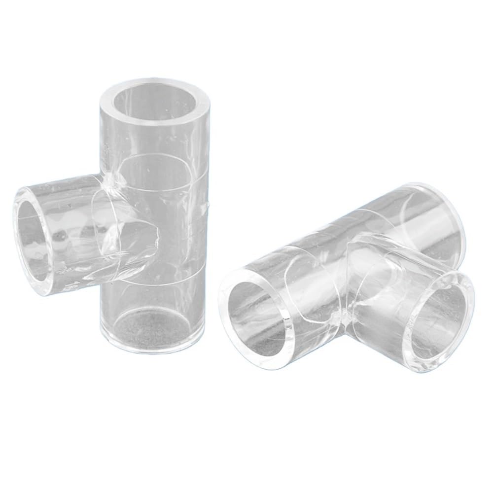 Anyaciy One Color Aquarium Tube Joint 5Pcs 16Mm Dia Acrylic Pipe Fittings, Transparent Smooth Connector For Garden Aquarium Fish Tank Joints(52.5 * 16Mm)