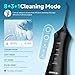 Imagen de RUMFFLYE Irrigador Dental Portátil Irrigador Bucal Inalámbrico Profesional Water Flosser 12 Modos 5 Boquillas Irrigador eléctrico oral IPX7 Impermeable 300ML USB Recargable Para Casa y de Viaje
