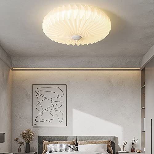Plafonnier LED rond au design plissé créatif et moderne