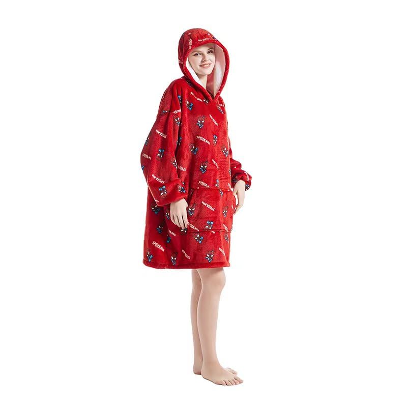 Adult Oversized SNUGGIES Hood Wearable Blanket Sherpa Short Sweatshirt