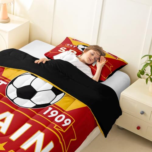 Image of Feelyou Football Soccer Comforter Set Twin Size Bedding Set