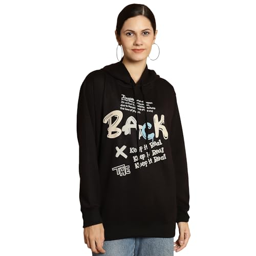 Image of Mack Jonney Printed Hooded Cotton Fleece Sweatshirt for Women-MACK32482