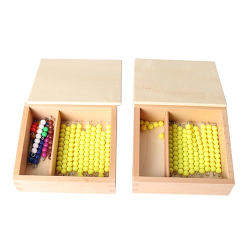 Perles Montessori Tableau Seguin matériel de mathématiques et boîte bois