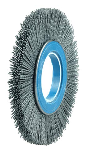 Image of Weiler 83116 6 inch Crimped Filament Nylox Wheel, .040 /80SC Fill, 2 inch Arbor Hole, 1 /2 inch Thick, Made in The USA