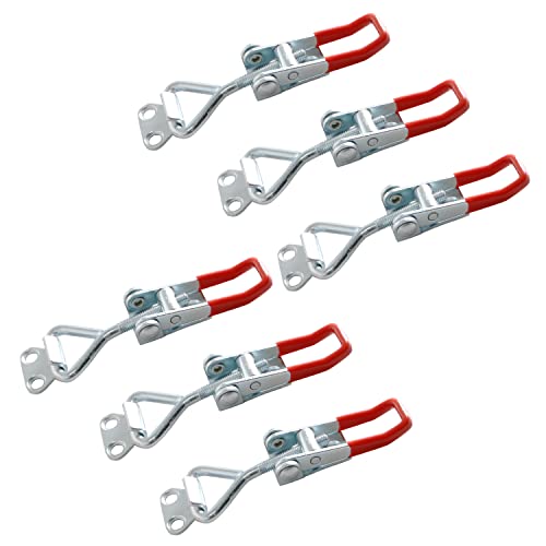 aopin 6Set Einstellbare Kippklammer (GH-4001),220lbs Halte kapazität für Werkzeug Kasten, Tür, Kasten, Kofferraum, Traktor Abdeckung, Rauch Abdeckung, Holz bearbeitung und Schnell Verschluss Cover