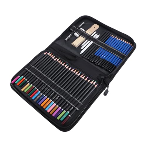 Lapices De Colores Con Bolsa organizadora de lona portátil