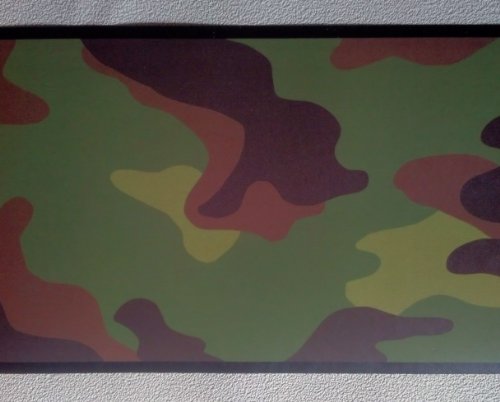 Cenefa de papel pintado lavable camuflaje verde resistente 5