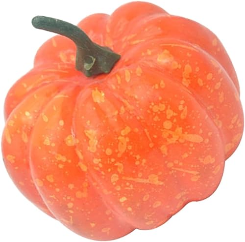 Garkria Artificial Pumpkin Simulation Pumpkin Pumpkin Figurine Foam Pumpkin Ornament for Thanksgiving Halloween Home Decor - Orange