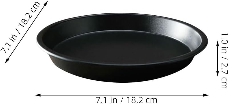 Luxshiny Nonstick Carbon Steel Round Cake Mold 7 Inch Baking Pan for Cakes Pizzas and More Steel Bakeware - Image 2