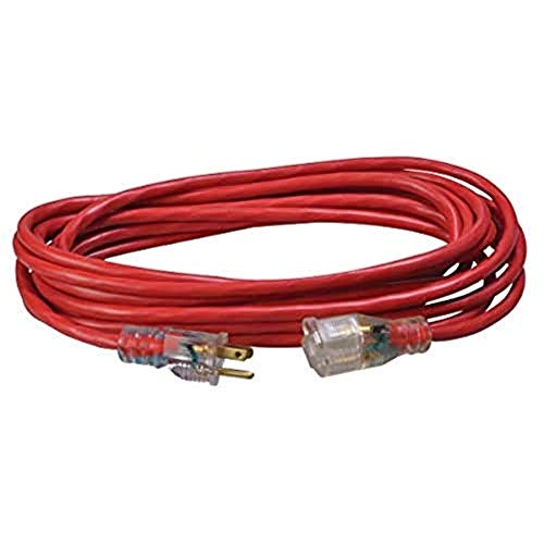Southwire 25ft SJTW 14/3 Outdoor Ext Cord W/ Lighted End (Red)