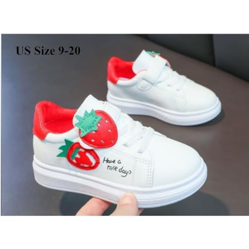 Cute Strawberry Print Canvas Sneakers for Girls - Comfortable, Lightweight, Suitable for Everyday Leisure and Entertainment Time Fashion Design with Non-Slip Rubber Sole2