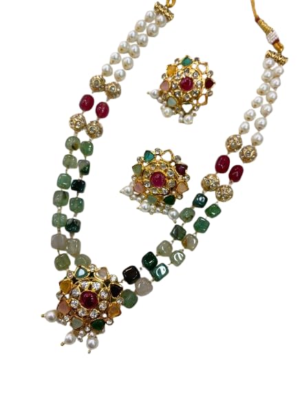 KALASAA FASHION Womens Beaded Mala Necklace Set with Earrings Elegant and Stylish Design for Women – Ideal for Traditional Outfits – Lightweight, and Comfortable Jewelry Set | Color: Green (B0DGXP988C) Amazon Price History, Amazon Price Tracker